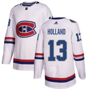 Kinder Montreal Canadiens Eishockey Trikot Peter Holland #13 Authentic Weiß 2017 100 Classic